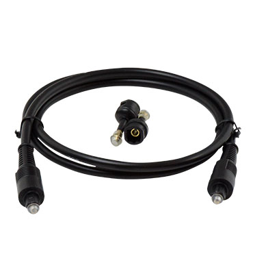 Product image for Pass & Seymour AC2406-BK Toslink Audio Cable w/ Mini-Adapters (6 ft)