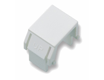 Product image for On-Q WP3455-WH White Plastic Blank Keystone Insert