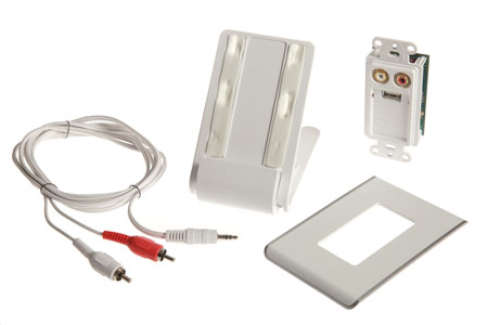 Product image for On-Q AU5015-WH Lyriq White Ipod Charge and Play Kit