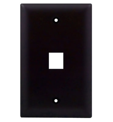 Product image for On-Q WP3401-BR 1-Gang 1-Port Brown High Impact Flame Retardant Plastic Keystone Wallplate