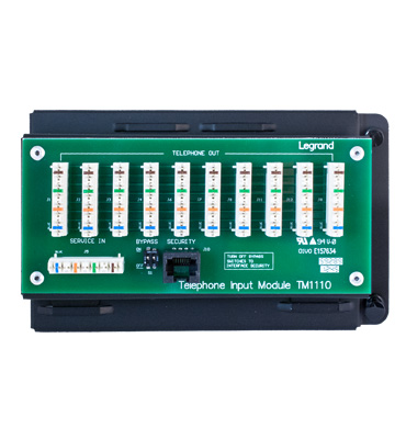 Product image for On-Q TM1110 10-Way Black IDC Telephone Module with RJ31X