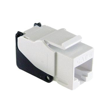 Product image for On-Q WP3560-WH CAT 6E RJ45 T568 A/B M20 Snap and Go Keystone Connector