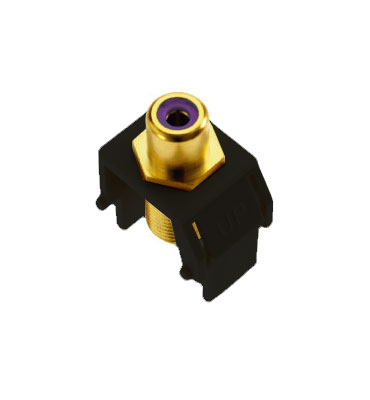 Product image for OnQ WP3466BK PURPLE RCA TO F-CONNEC