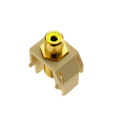 Product image for OnQ WP3465LA YELLOW RCA TO F-CONNEC
