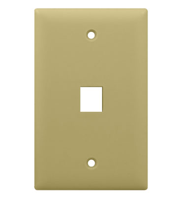 Product image for On-Q WP3401-IV 1-Gang 1-Port Ivory High Impact Flame Retardant Plastic Keystone Wallplate