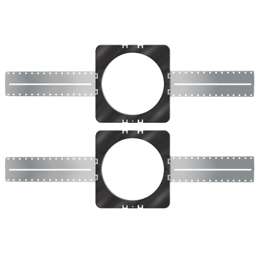 Product image for On-Q 364673-02 8 Inch Black Plastic/Aluminum Screw Mount In-Ceiling Speaker Bracket