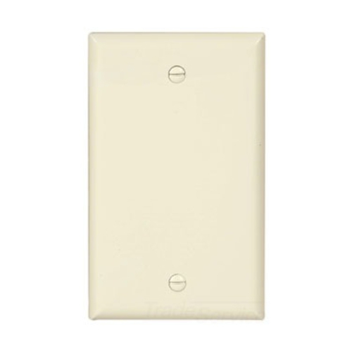 Eaton Blank wallplate, Lt. Almond, Blank Cutout, Nylon, Single- gang, Standard
