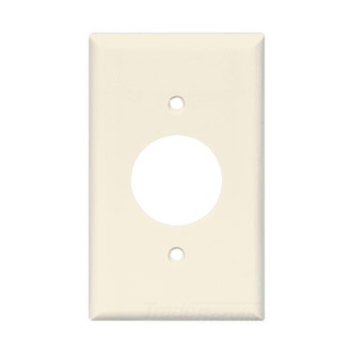 Eaton Single receptacle wallplate, Lt. Almond, 1.406