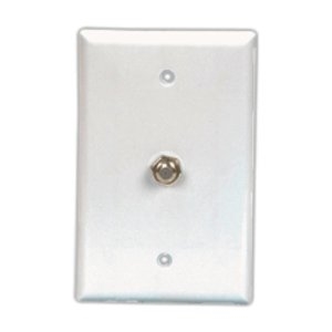 Eaton Wallplate with connector W/1 F Type Coax Adap Thermo Mid LA