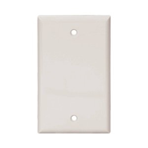 Eaton Blank wallplate, Almond, Blank Cutout, Thermoset, Two- gang, Standard, ED Box