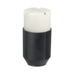 Eaton Arrow Hart auto grip straight blade connector,#18-12 AWG,15A,Industrial,250V,Back wire,Black and white,Brass,Polycarbonate with thermoplastic housing,6-15R,Two-pole,three-wire,grounding,Screw,0.33-0.66