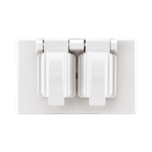 Cover 1G Sgl Recp Non-Wet Horiz Plas GY 4126208